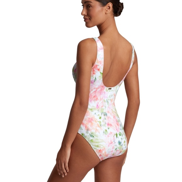 Lauren Ralph Lauren Women's Ruffled Floral-Print One-Piece Swimsuit - Multi - Picture 2 of 3